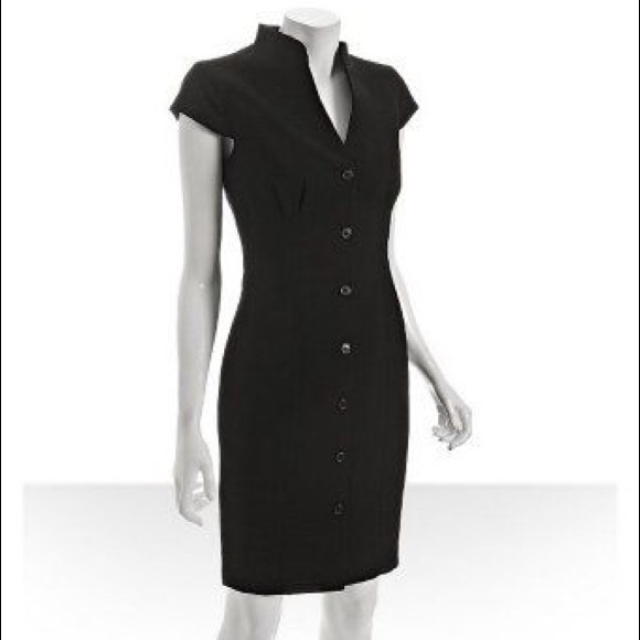 CALVIN KLEIN Black Button Up Dress - Picture 9 of 13